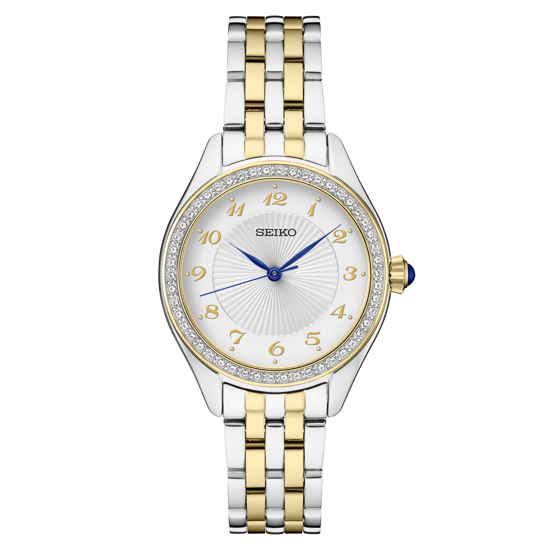 Ladies Essentials Crystal Gold & Silver-Tone SS Watch White Dial