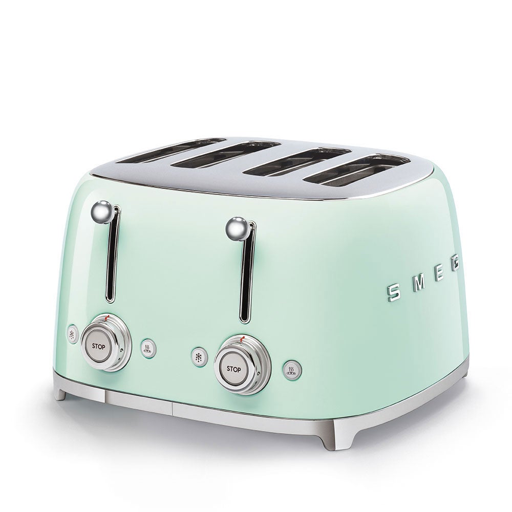 4 Slice 4 Slot Toaster Pastel Green