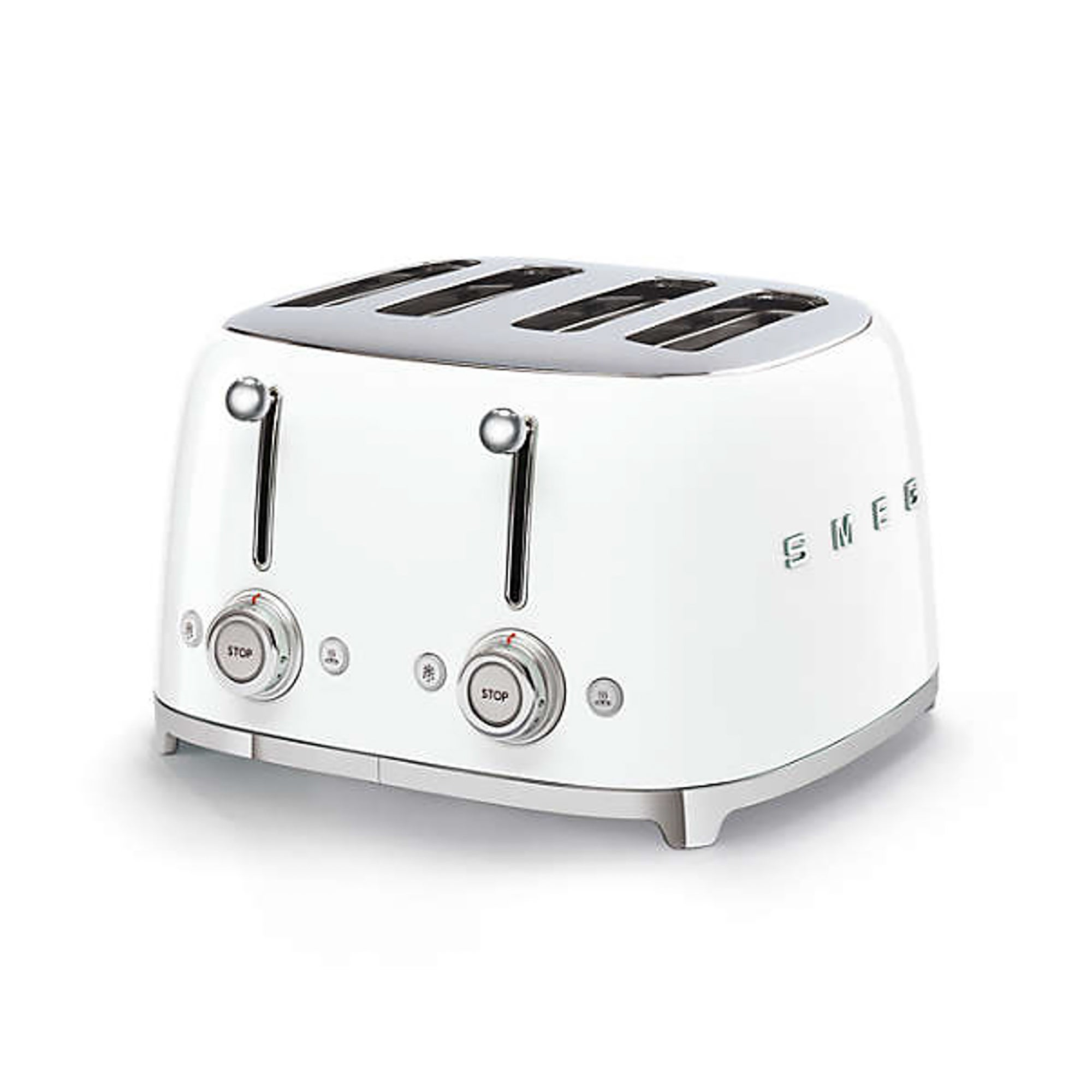 4 Slice 4 Slot Toaster White