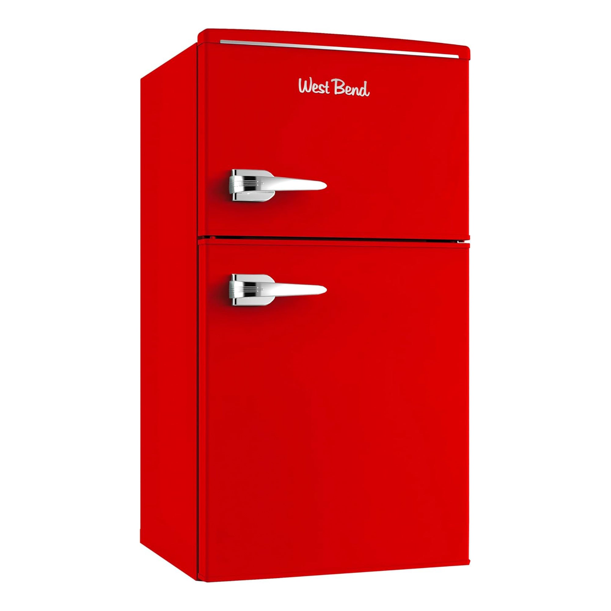 3.1 Cubic Feet Retro Compact Two Door Refrigerator Red