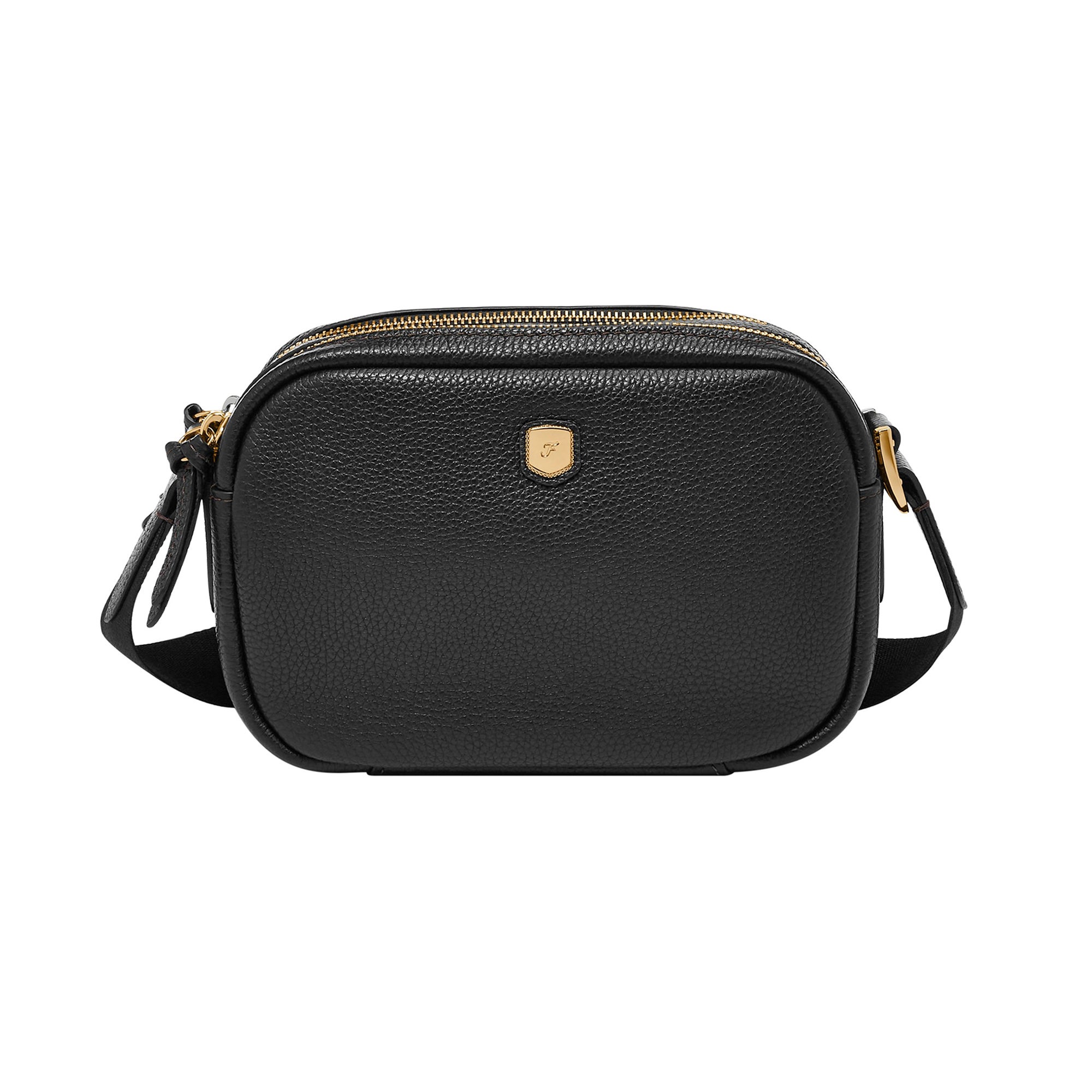 Danni Leather Crossbody Bag Black