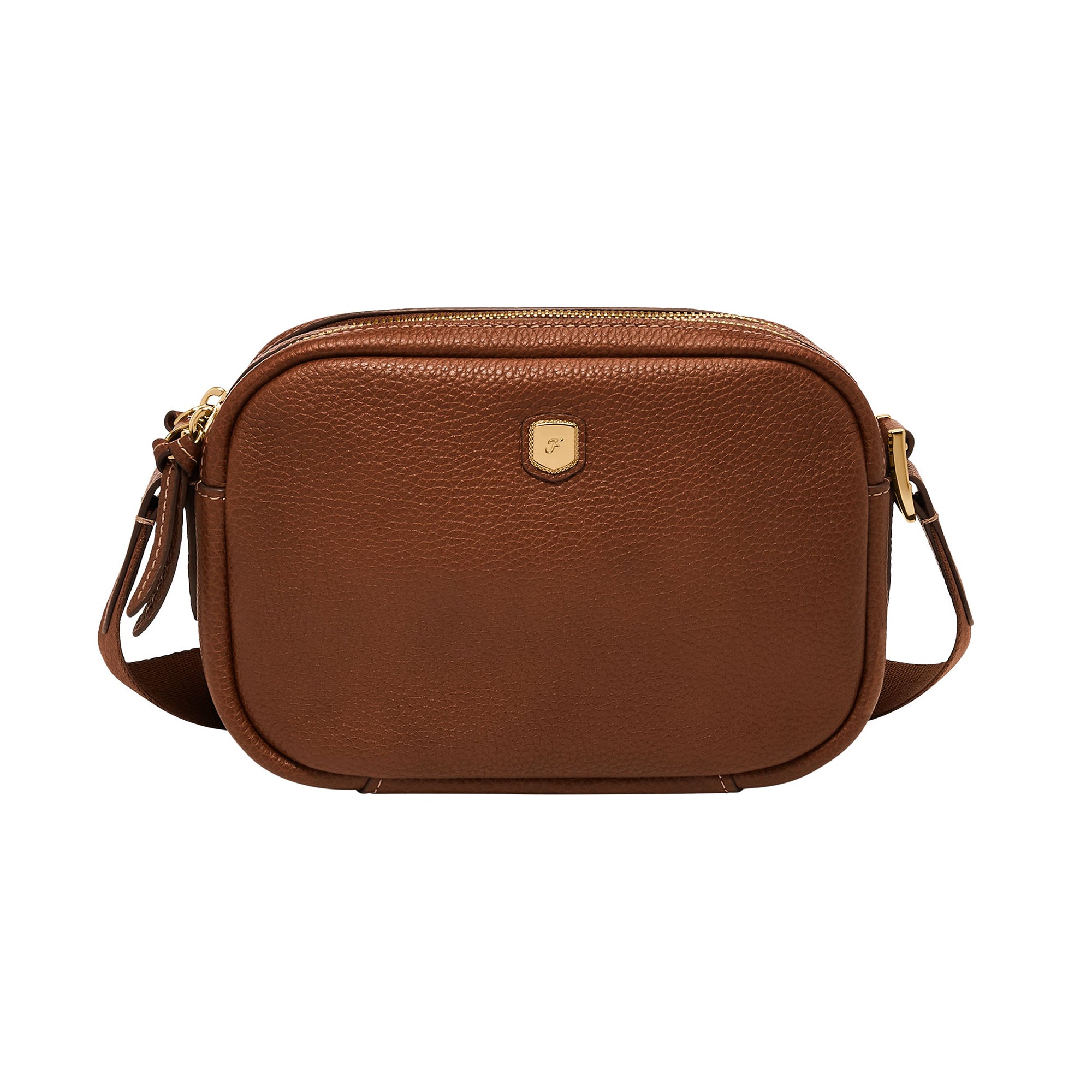 Danni Leather Crossbody Bag Brown