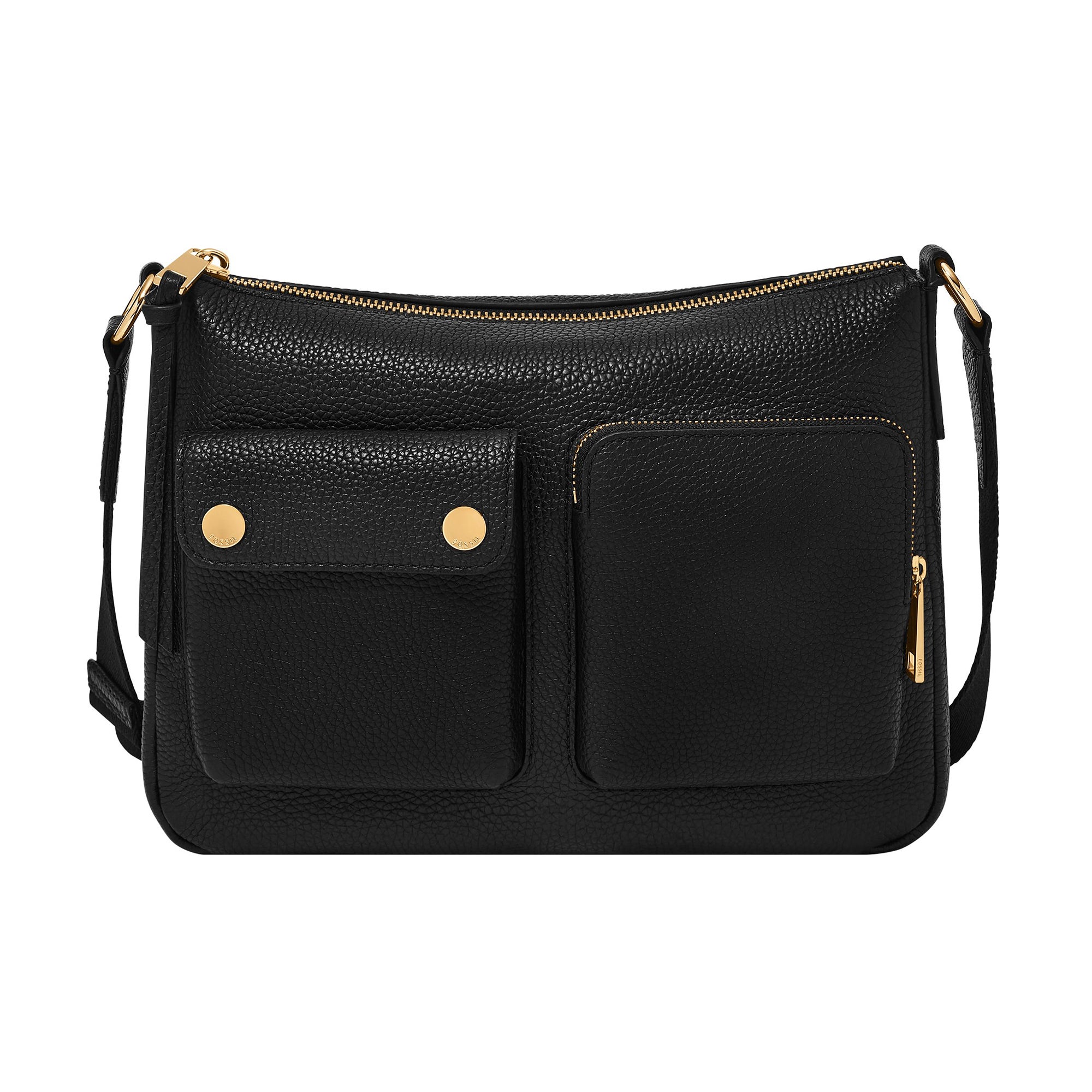 Maysen Leather Crossbody Bag Black