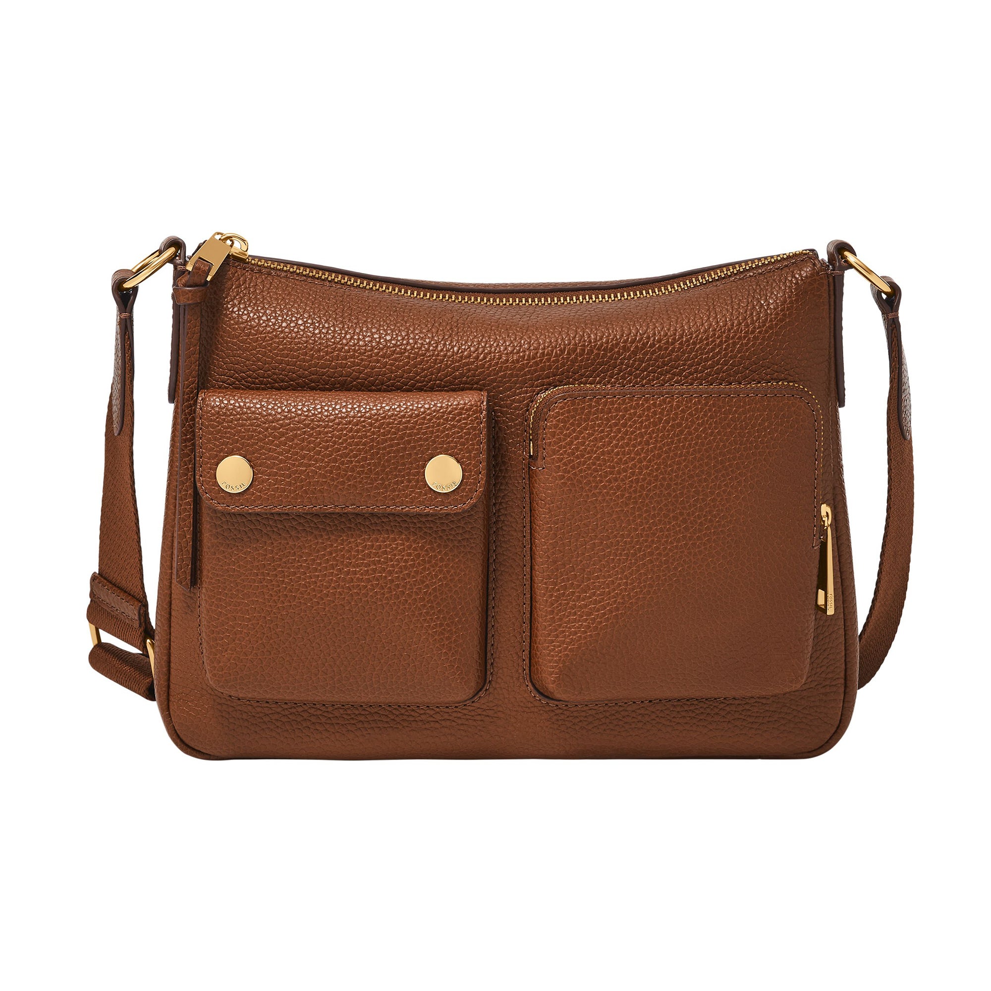 Maysen Leather Crossbody Bag Brown