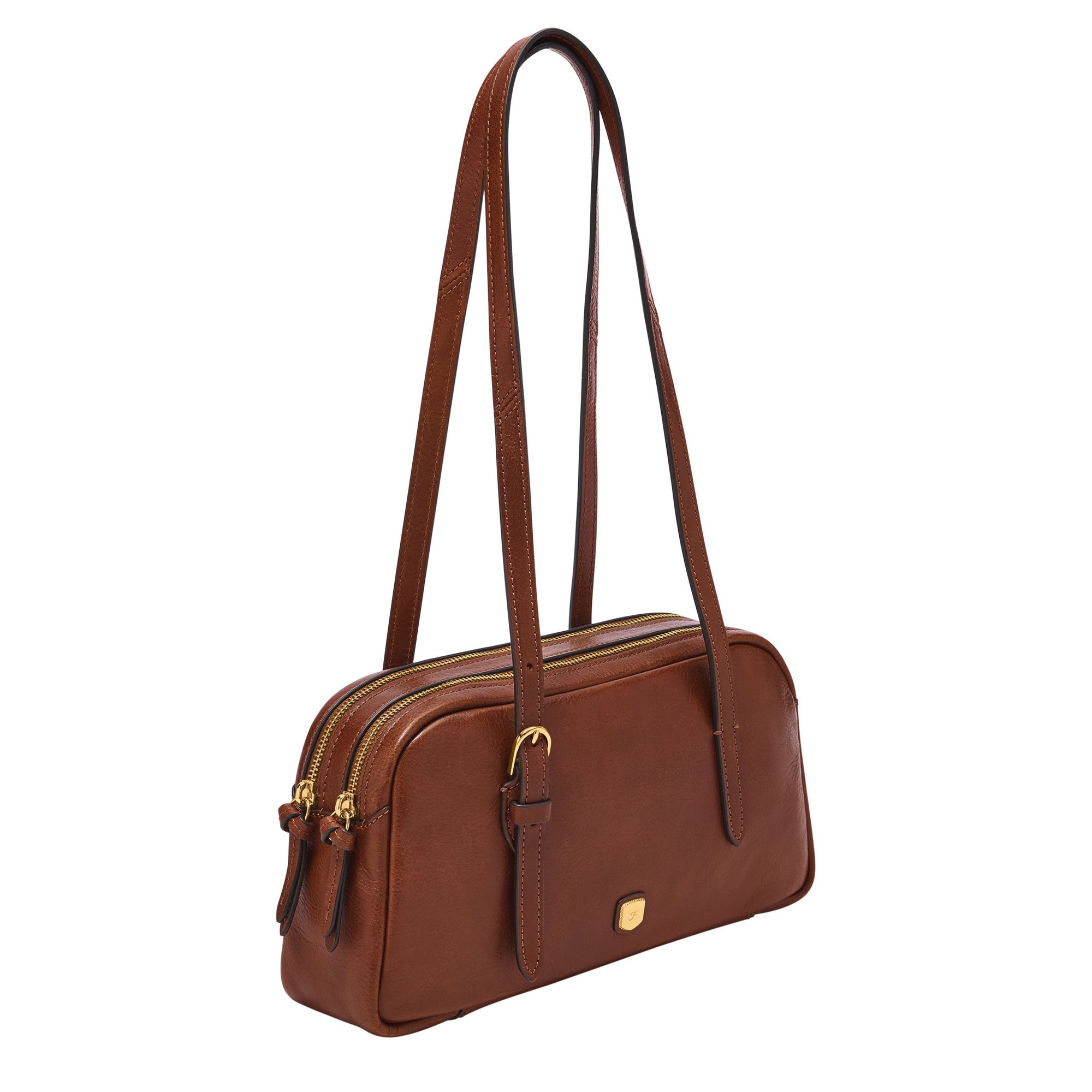 Danni Leather Shoulder Bag Brown